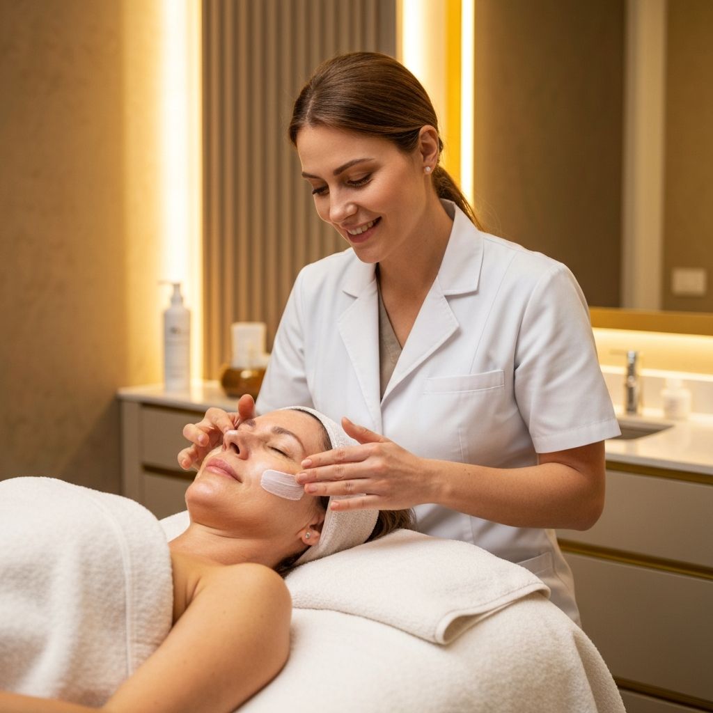 Illustrative facial care session
