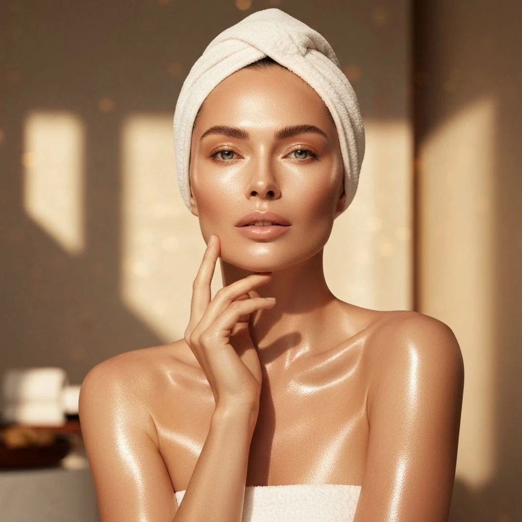 Illustrative skin care portrait